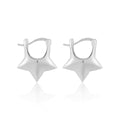 Girl Cute Mini Star 925 Sterling Silver Hoop Earrings