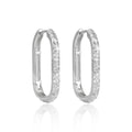 Fashion Irregular Painted U Shape 925 Sterling Silver Hoop Earrings