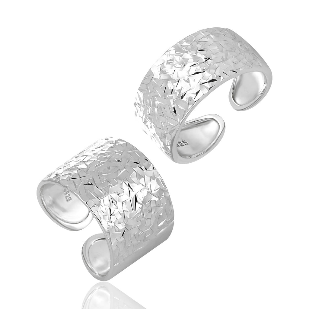 Fashion Hamme Paint 925 Sterling Silver Adjustable Ring