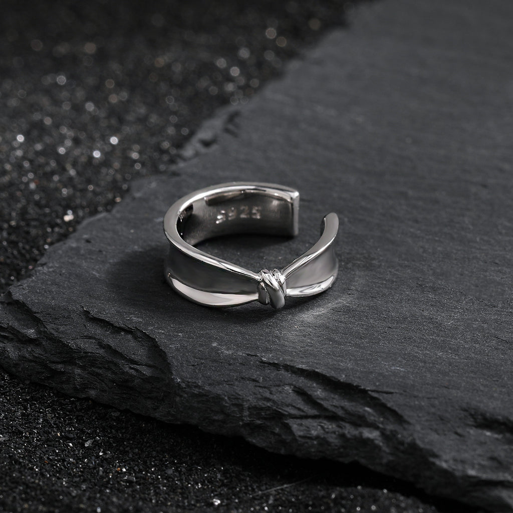 Girl Fashion Knot 925 Sterling Silver Non-Pierced Earring(Single)