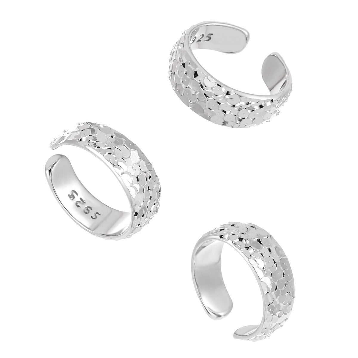 Fashion Scale Painted 925 Sterling Silver Non-Pierced Earring(Single)