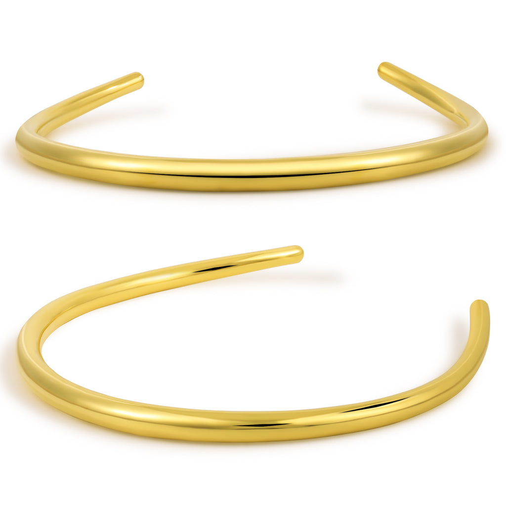 Women Extremely Fine 999 Sterling Silver Golden Torque Choker