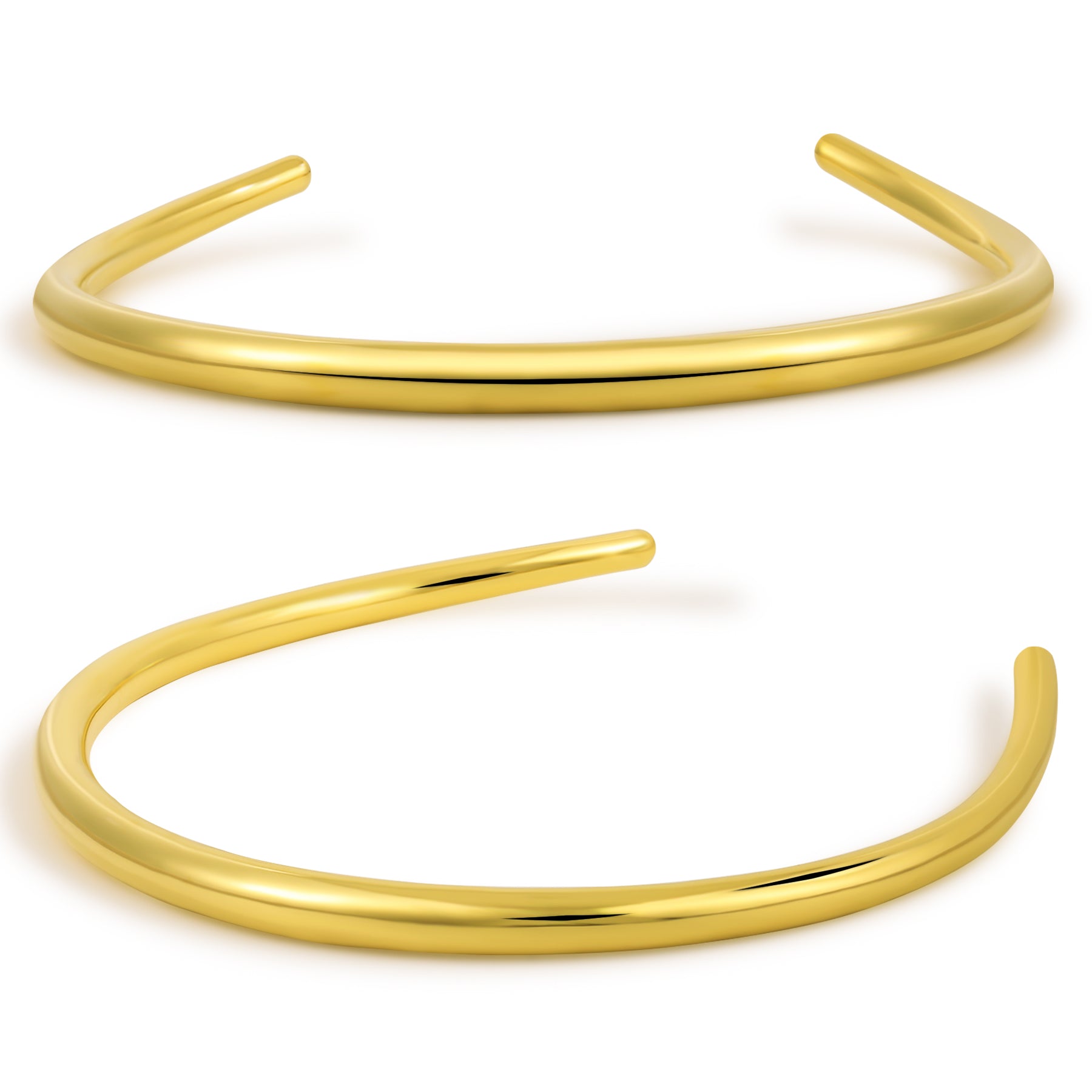 Women Extremely Fine 999 Sterling Silver Golden Torque Choker