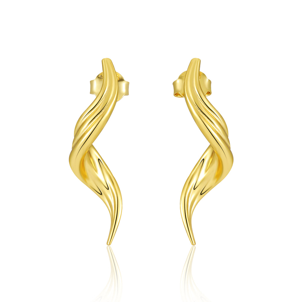 Fashion Irregular Flowing Water 925 Sterling Silver Dangling Earrings