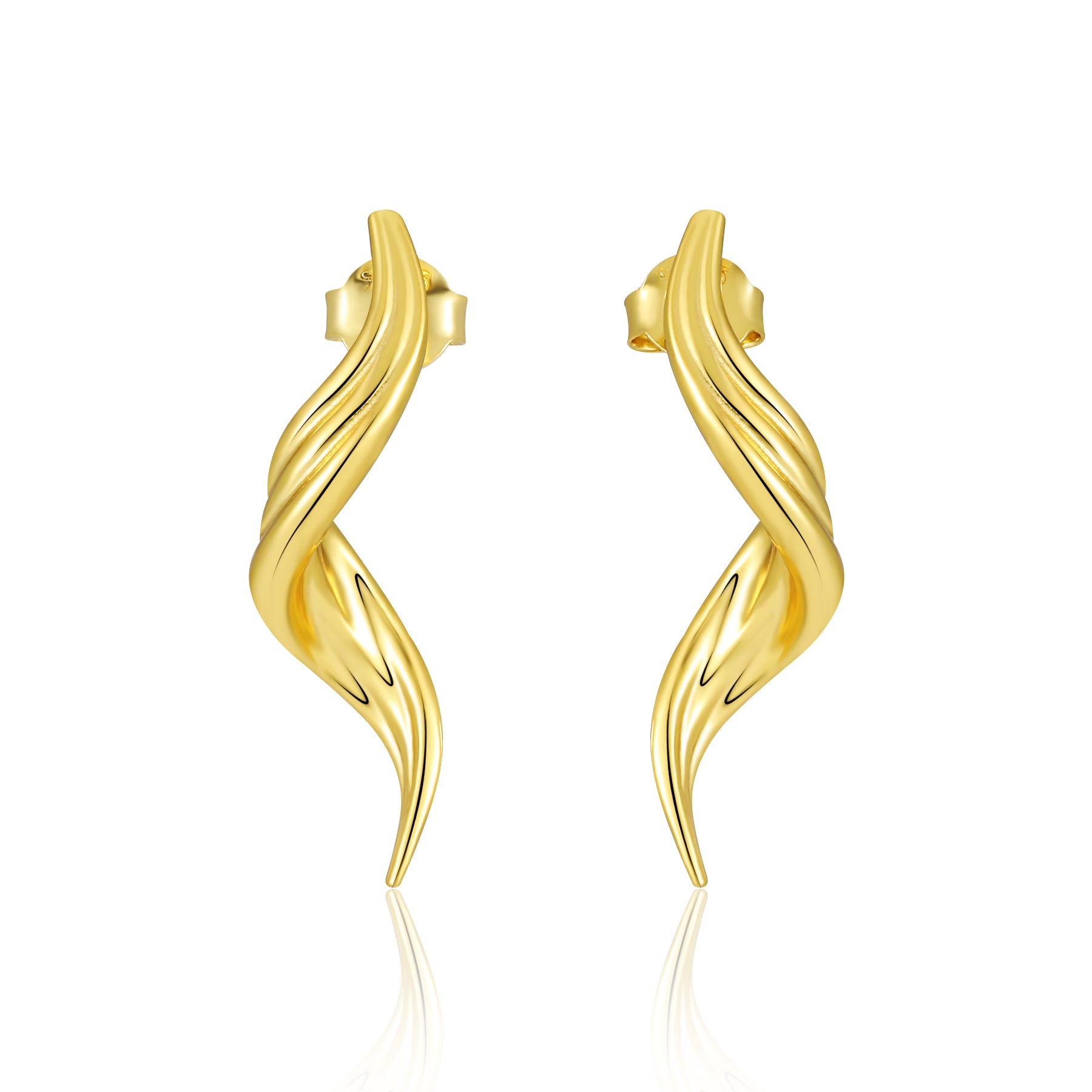 Fashion Irregular Flowing Water 925 Sterling Silver Dangling Earrings