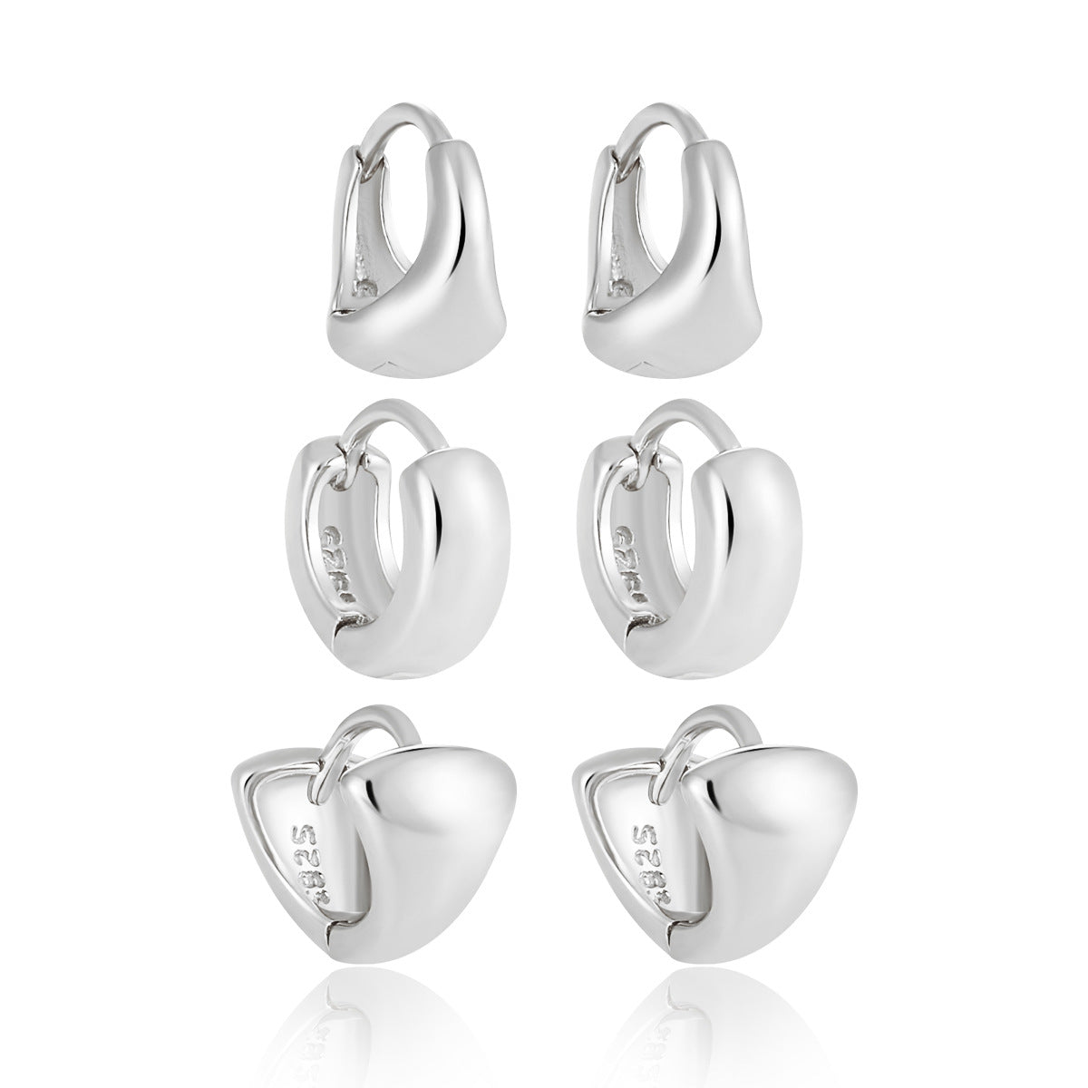 Geometry Minimalism Mini Circles 925 Sterling Silver Hoop Earring (Single)