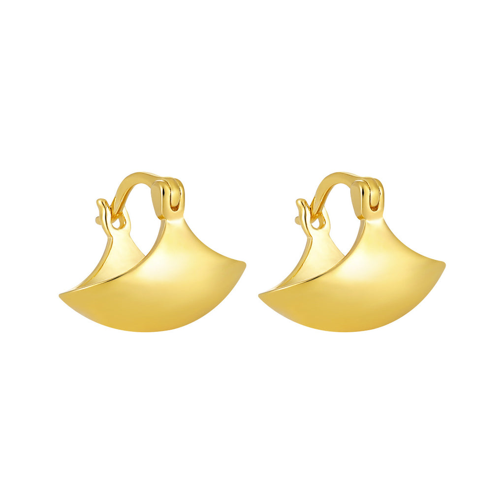 Fashion Modern Arc 925 Sterling Silver Hoop Earrings