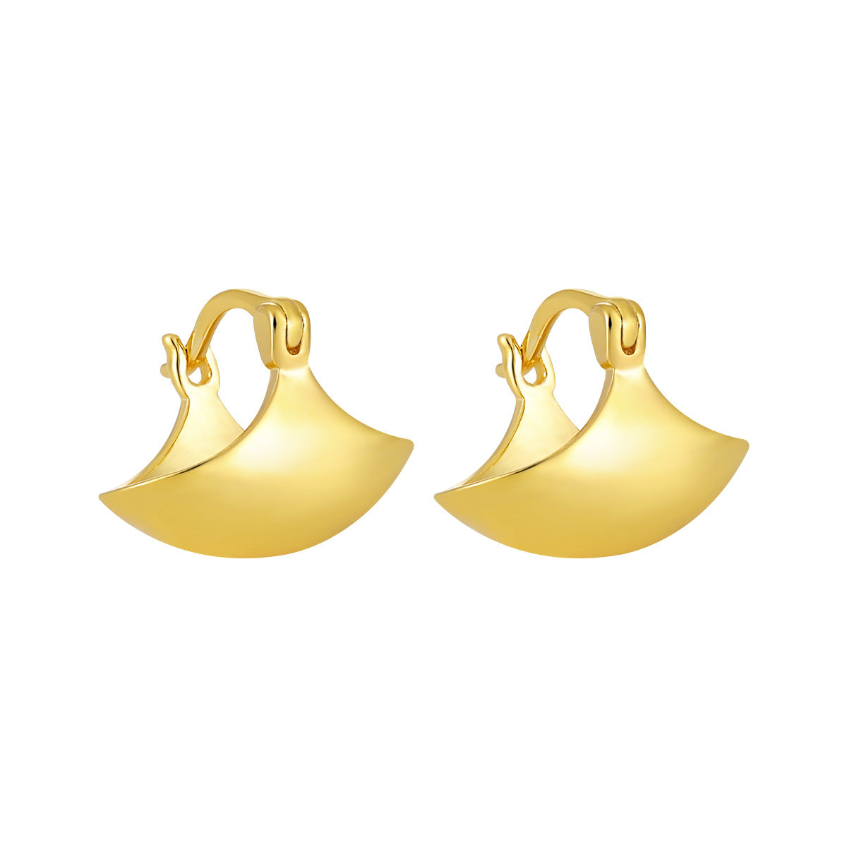 Fashion Modern Arc 925 Sterling Silver Hoop Earrings