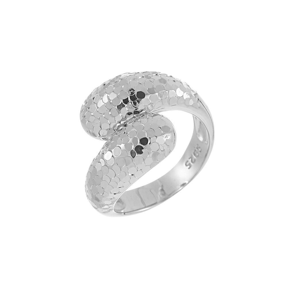 Women Fashion Mirror Painted Cross 925 Sterling Silver Adjustable Ring